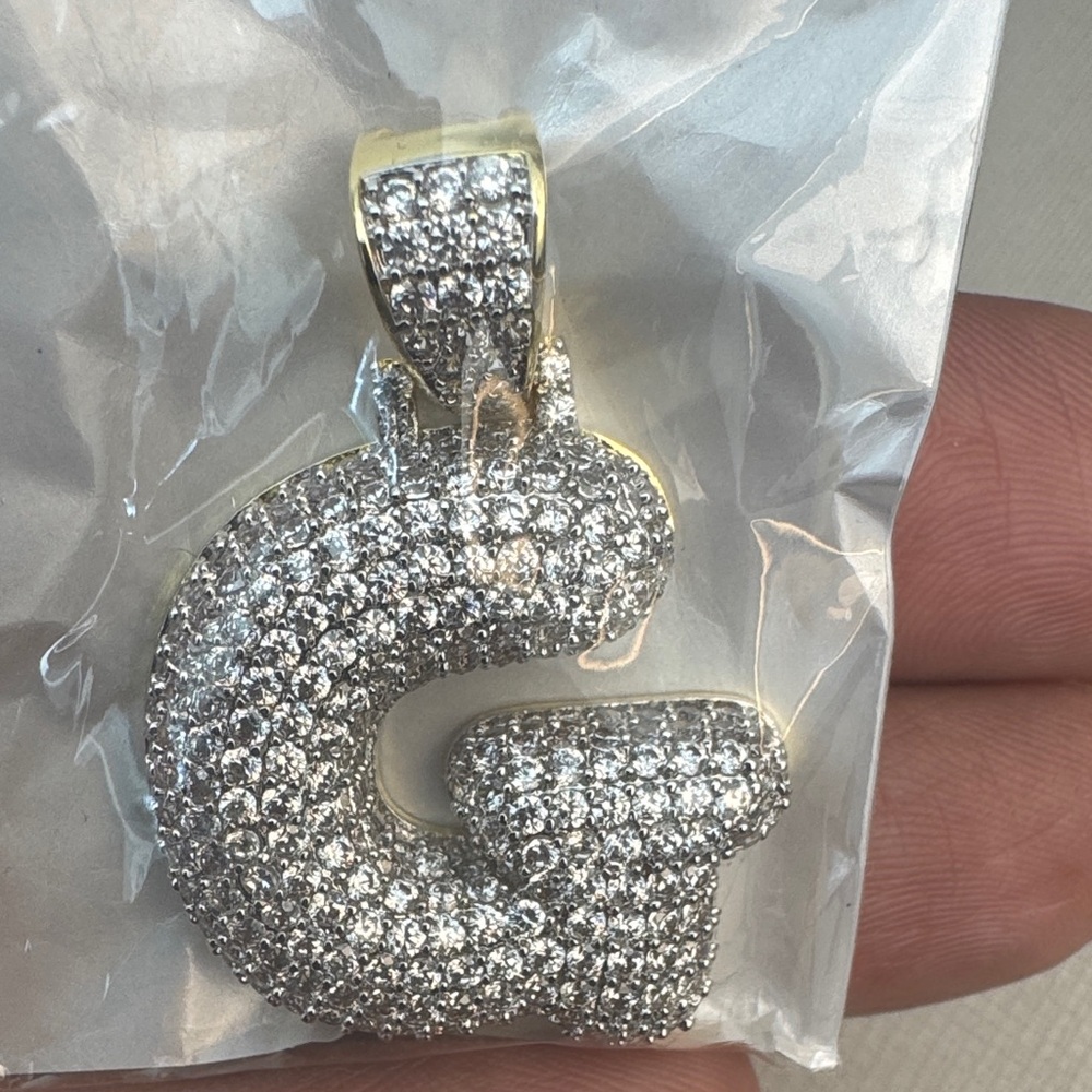 Silver and Gold Rhinestone Pendant